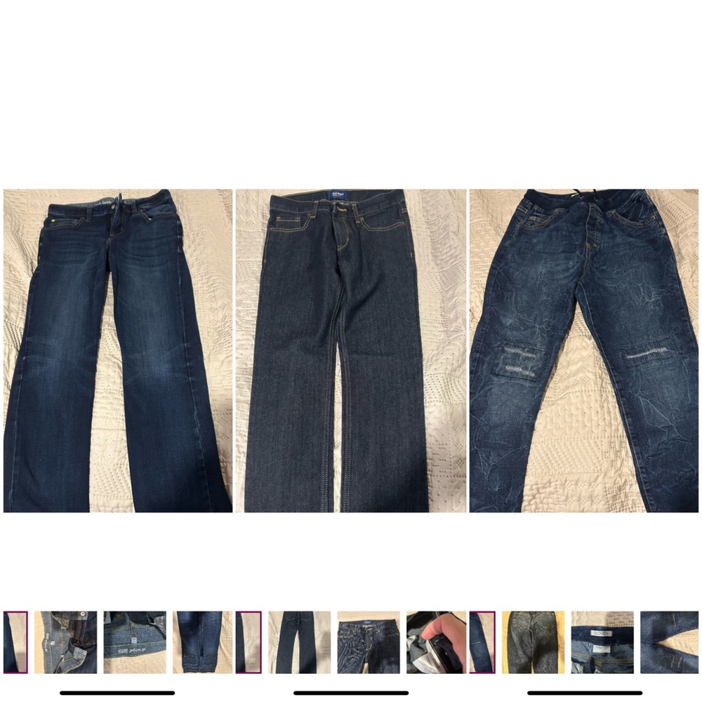 3 pair Dark Blue Straight Jeans Gymboree, Old Navy, and Cat & Jack